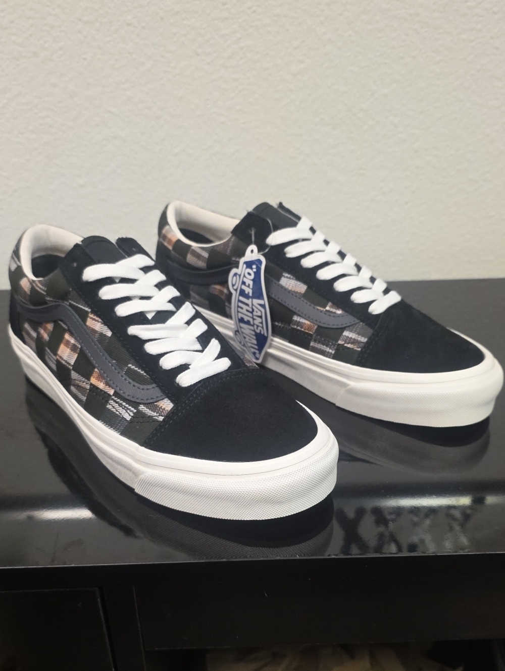 Vans Vault Old Skool 36 DX Bricolage Check Mens 8 Womens 9.5 New